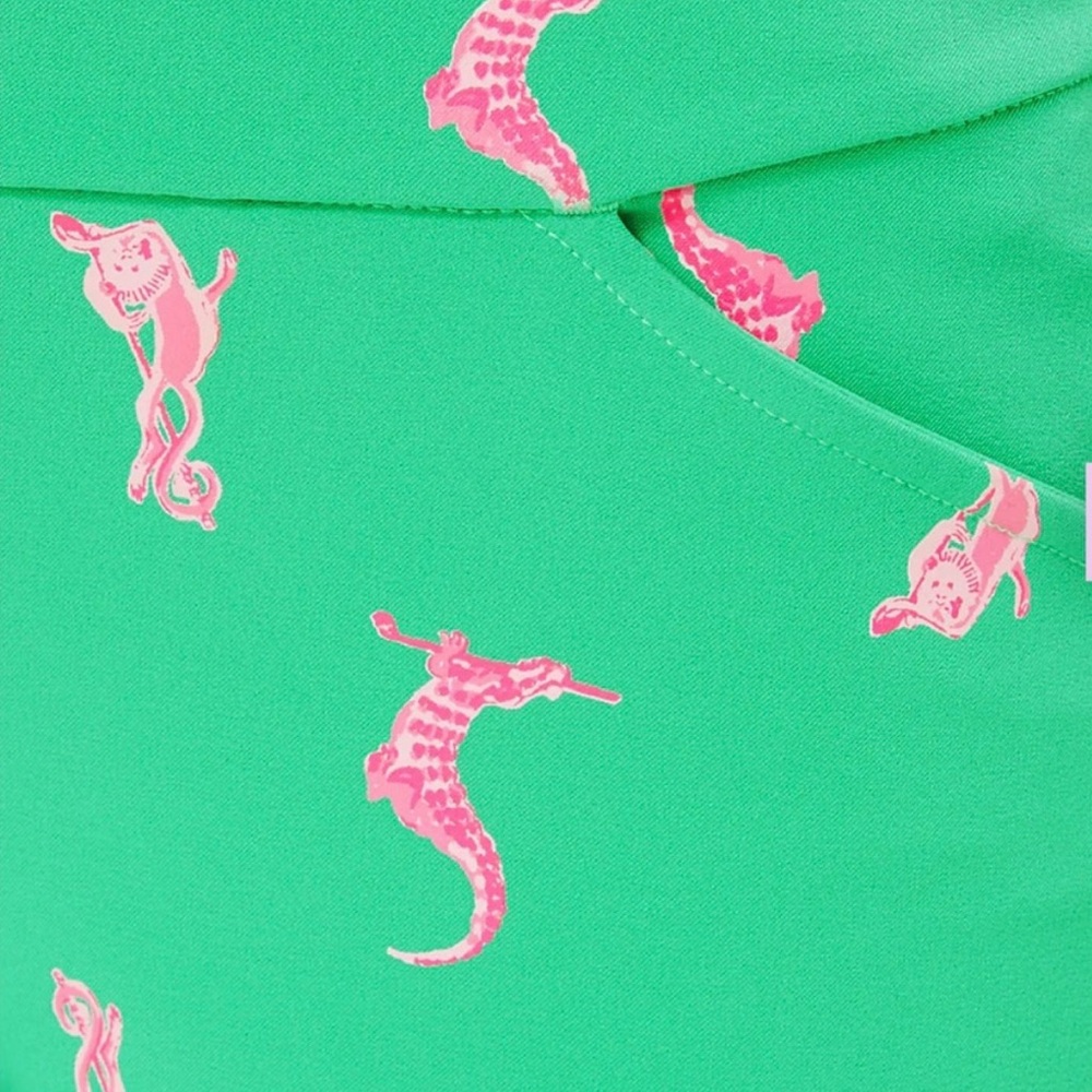 Lilly Pulitzer Luxletic Corso pants SZ 10 par tee animals golf